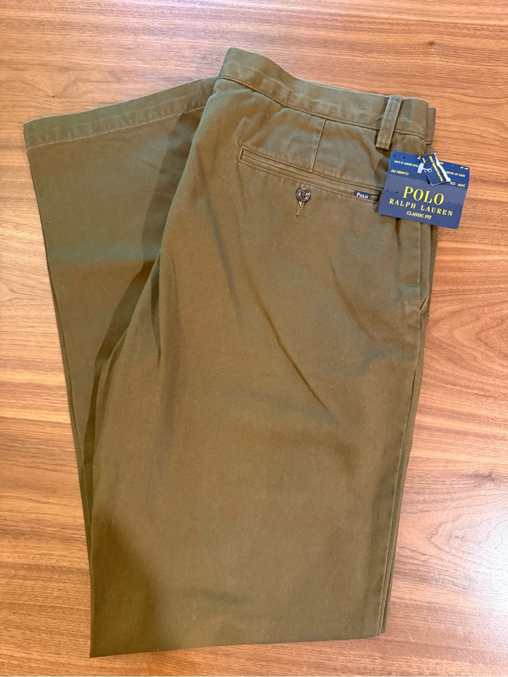 Ralph Lauren Olive/Tan Classic Chino Pants